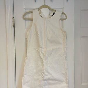 Elegant White Denim Sleeveless Dress J Crew size 0